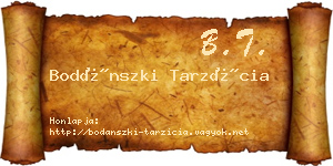Bodánszki Tarzícia névjegykártya